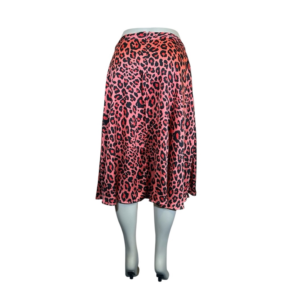 Worthington Pink Cheetah Skirt Size 10 Maxi Midi Length Animal Print Medium - Picture 5 of 16
